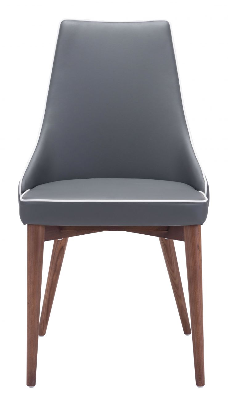 ZuoMod Moor Dining Chair (Set of 2) Dark Gray 100278
