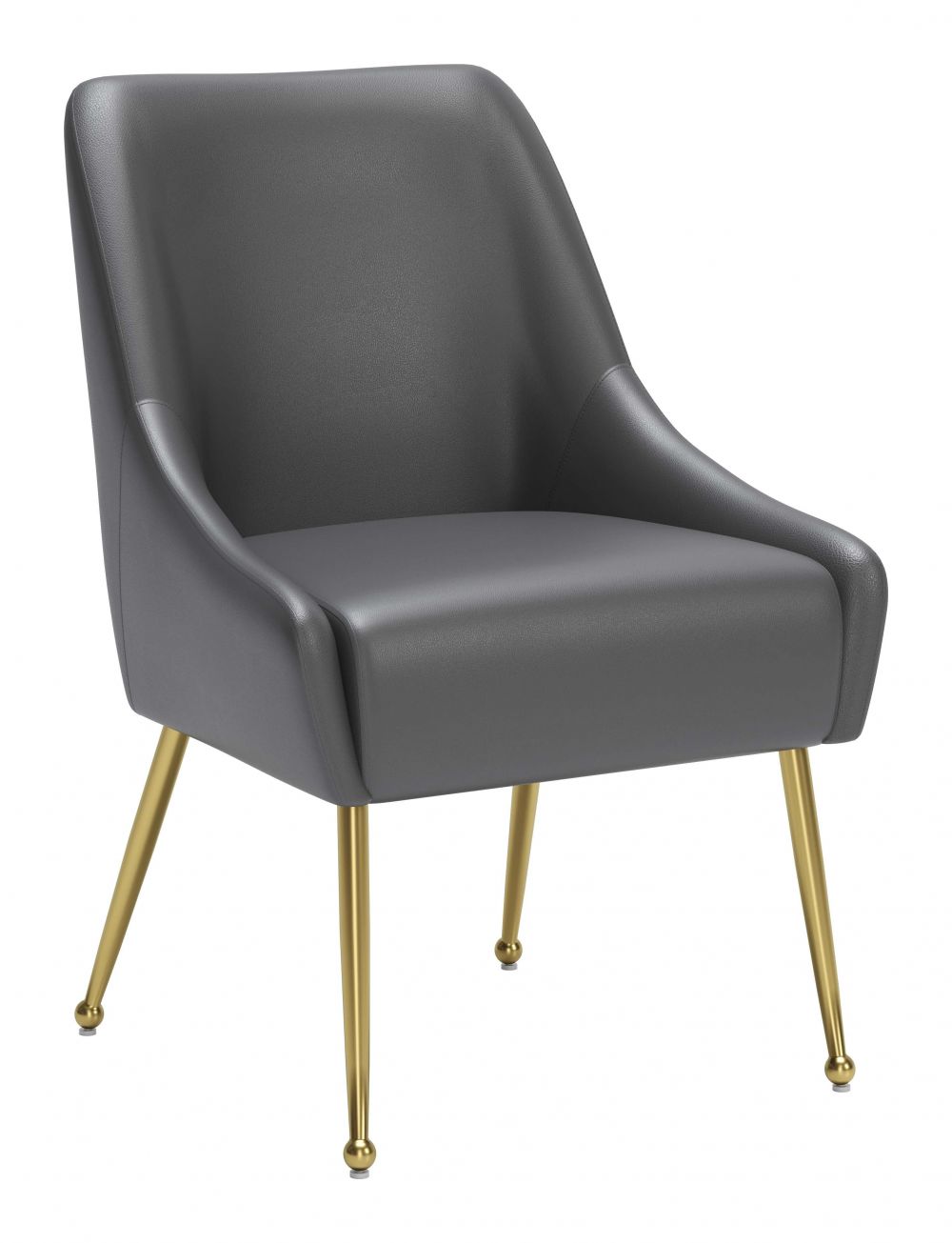 ZuoMod Maxine Dining Chair Gray & Gold 109713