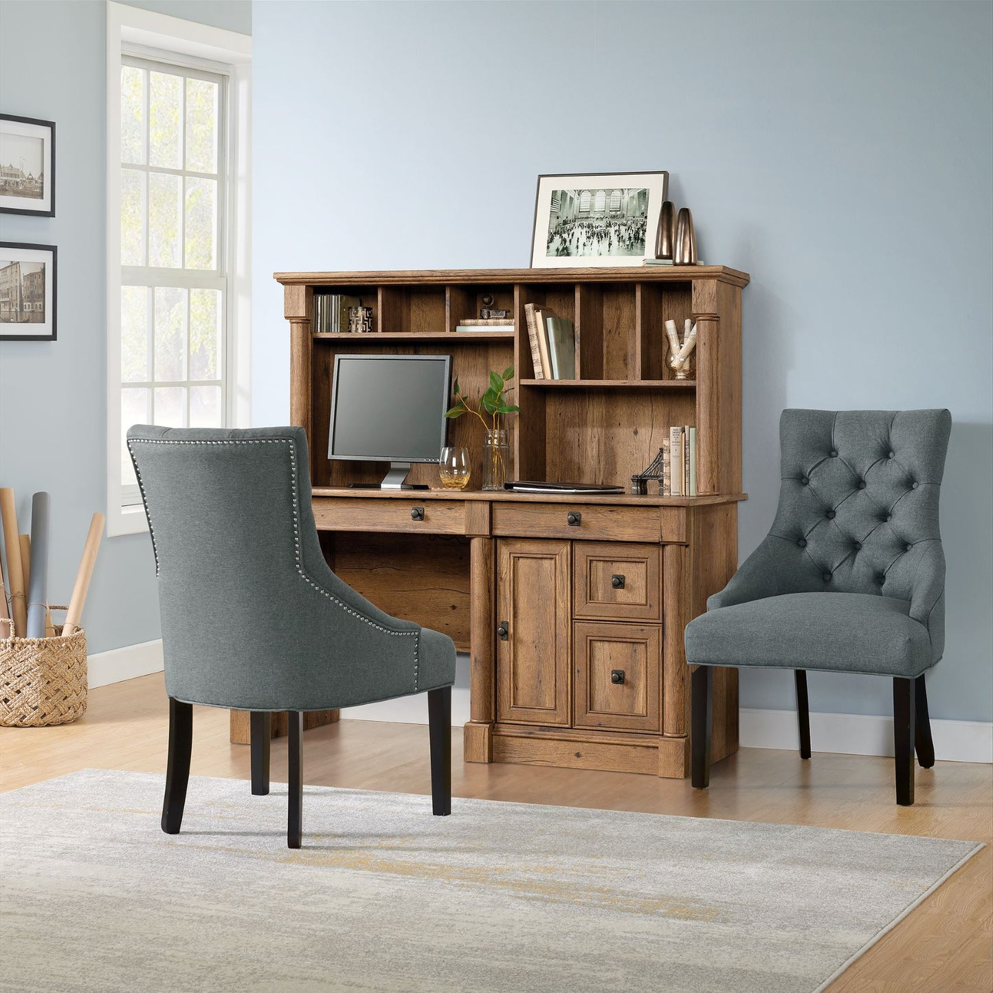 Alaterre Haeys Tufted Upholstered Dining Chairs, Grey (Set of 2) ANHT02FDC