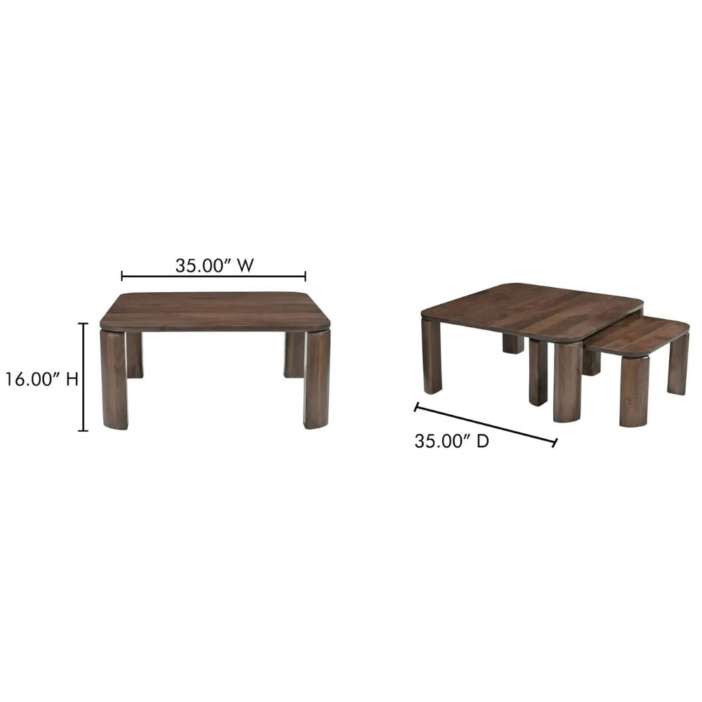 Bailey Nesting Coffee Table Deep Brown