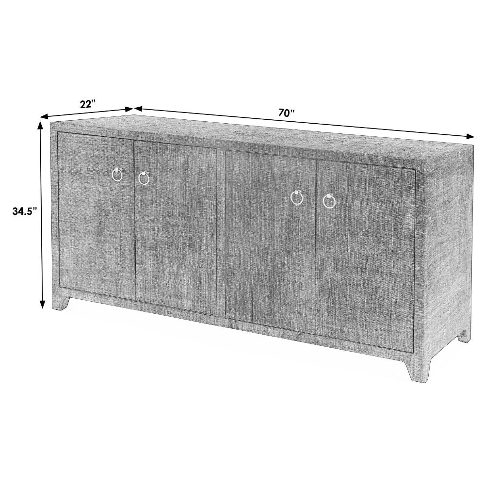 Butler Specialty Bar Harbor Raffia Natural Finish 70" Four Door Sideboard