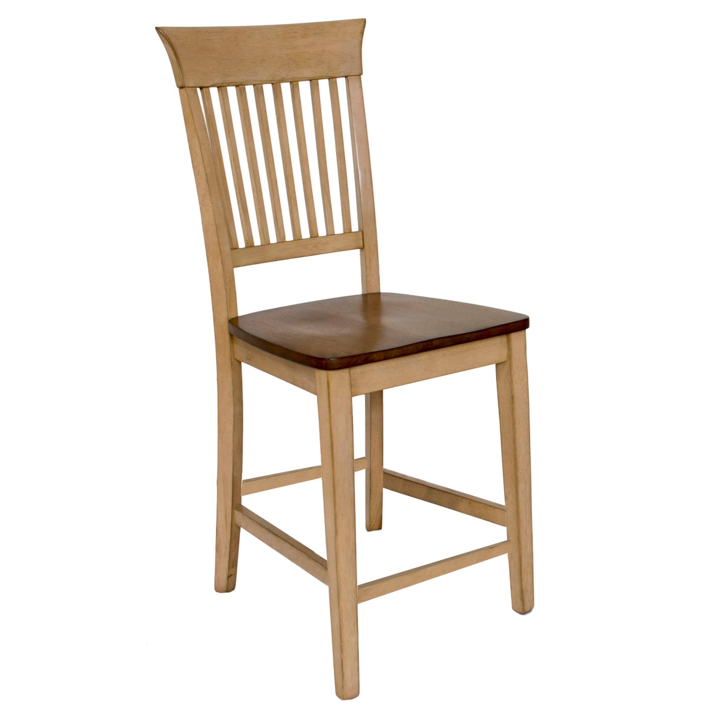 Brook 5 Piece 42" Round or 60" Oval Extendable Dining Set | Butterfly Leaf Counter Height Table | Fancy Slat Stools | Seats 6 DLU-BR4260CB-B70-PW5PC