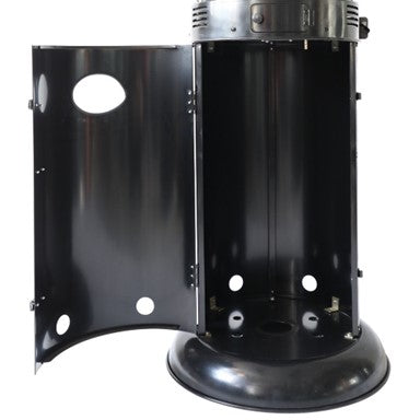 Az Patio Round Glass Cylinder Heater In Black With Black Tube HLDS01-GCH-BLK
