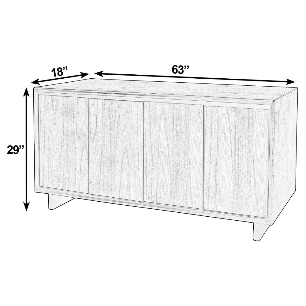 dimension Halmstad 63" Natural Wood Sideboard, goldstardining.com