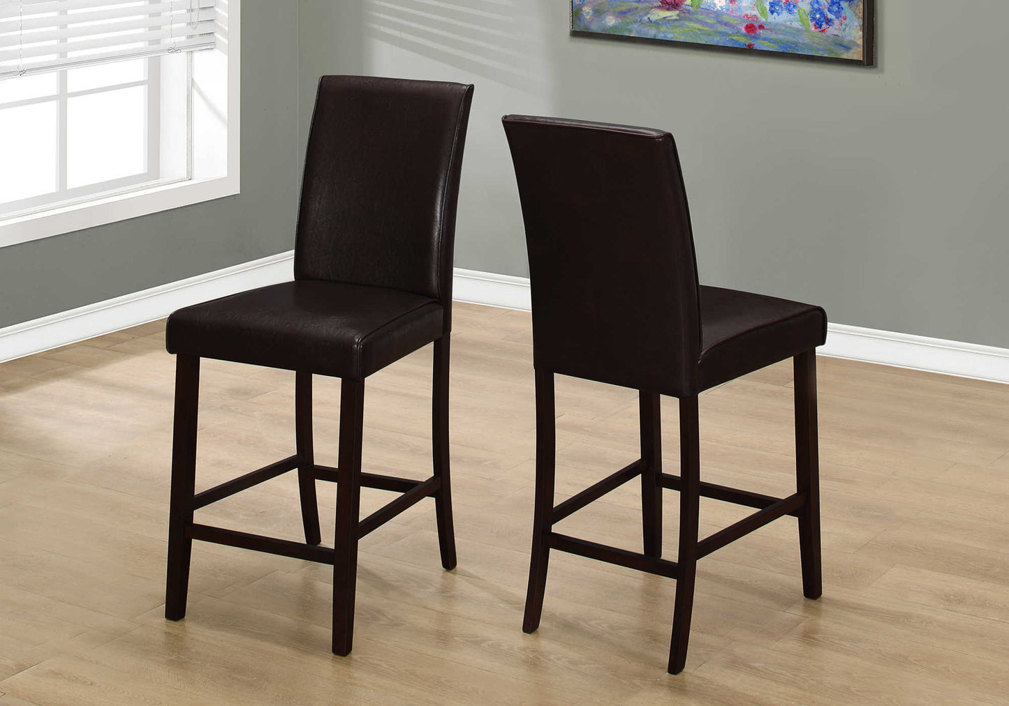 Monarch Specialties Dining Chair, Set Of 2, Counter Height I 1901
