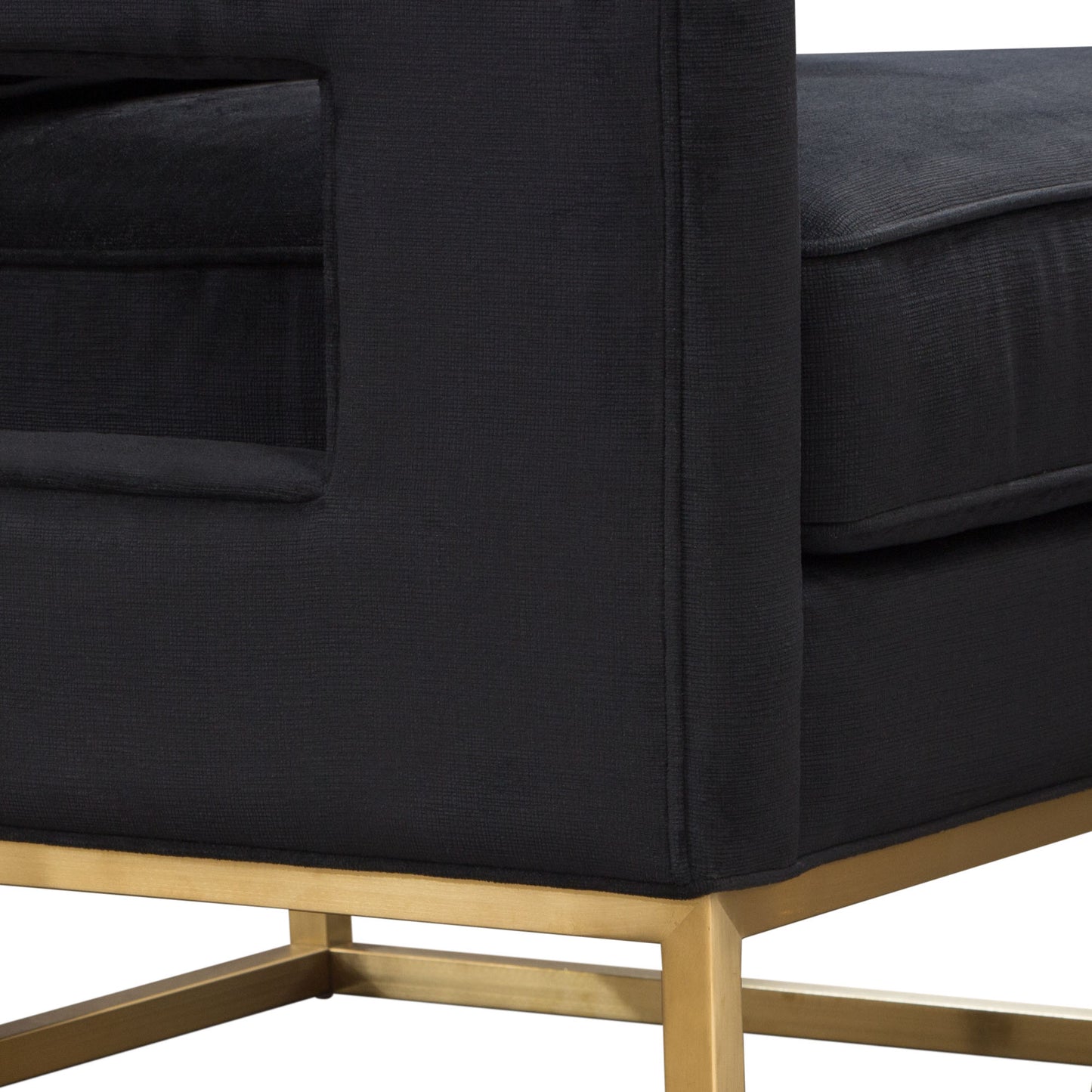 Diamond Sofa Lake Accent Chair in Black Performance Fabric | White Performance Fabric