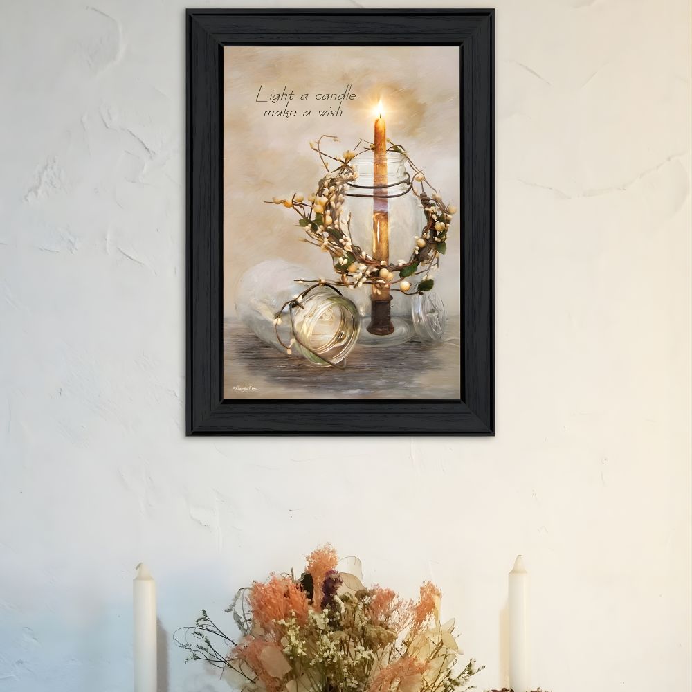 Make A Wish Black Framed Print Wall Art