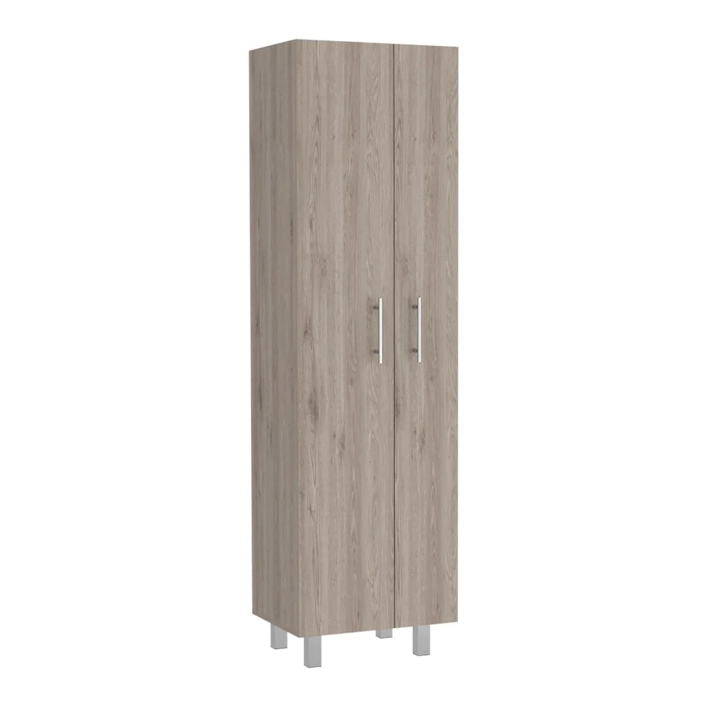 FM Norway Broom Closet Pantry, Five Shelves, Double Door Cabinet