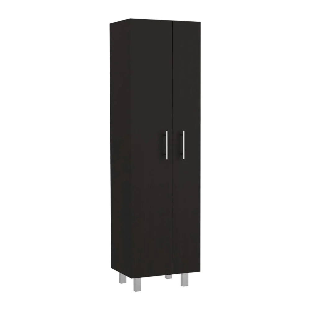 FM Norway Broom Closet Pantry, Five Shelves, Double Door Cabinet