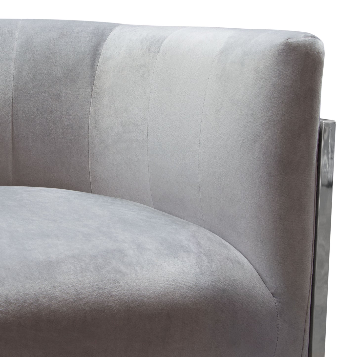 Diamond Sofa Pandora Accent Chair in Cream Velvet | Grey Velvet