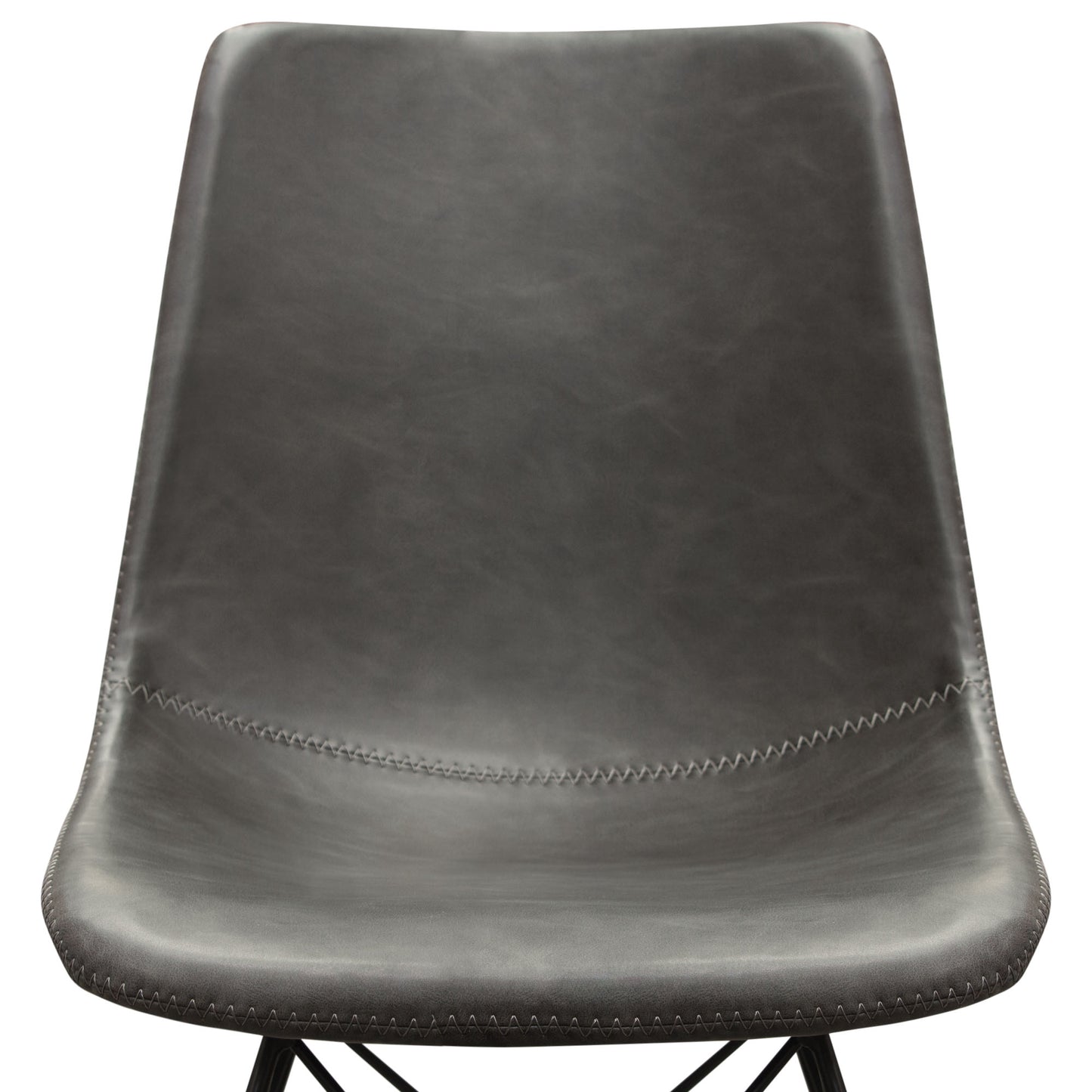 Diamond Sofa Theo Set of (4) Dining Chairs in Chocolate | Grey Leatherette