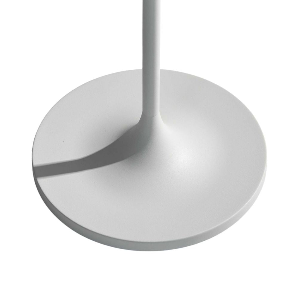 60" White Floor Lamp With White Fabric Drum Shade