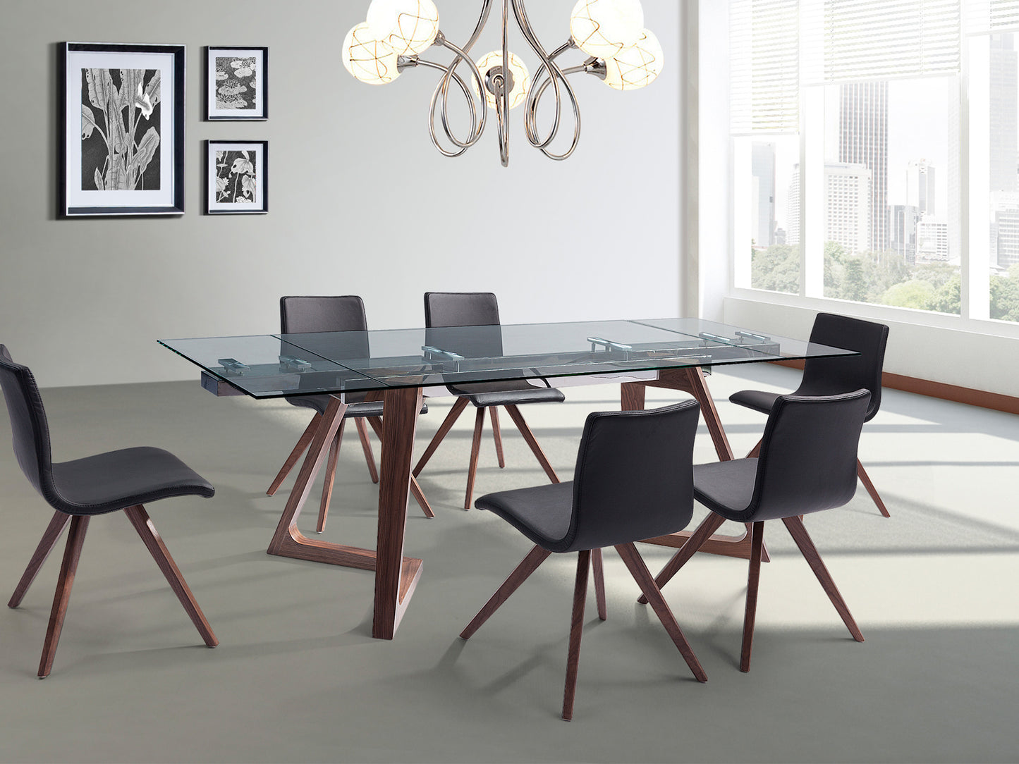 Whiteline Delta Extendable Dining Table DT1276-WLT - GOLD STAR Dining