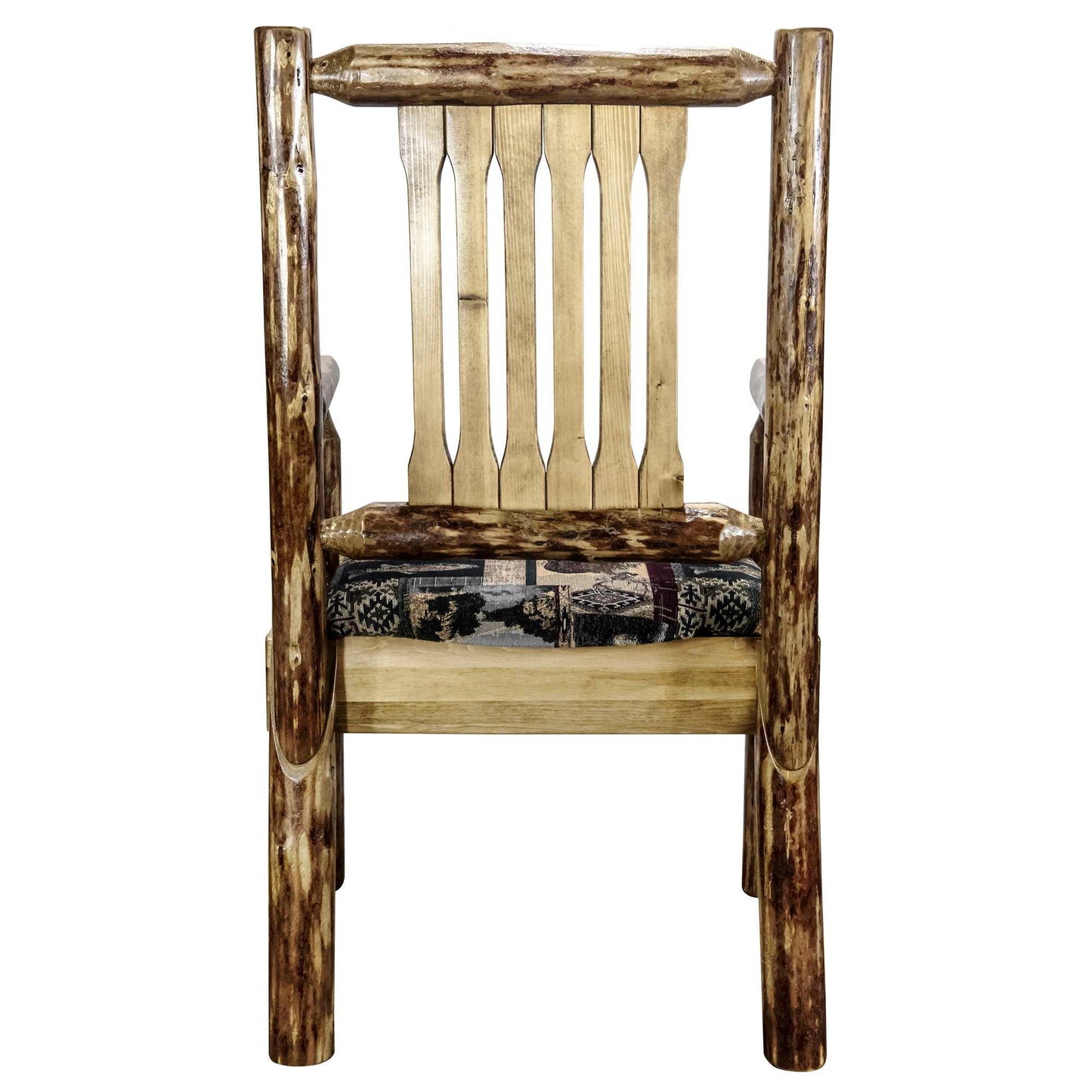 Montana Woodworks Glacier Country Collection Captain's Chair w/ Upholstered Seat/ Pattern