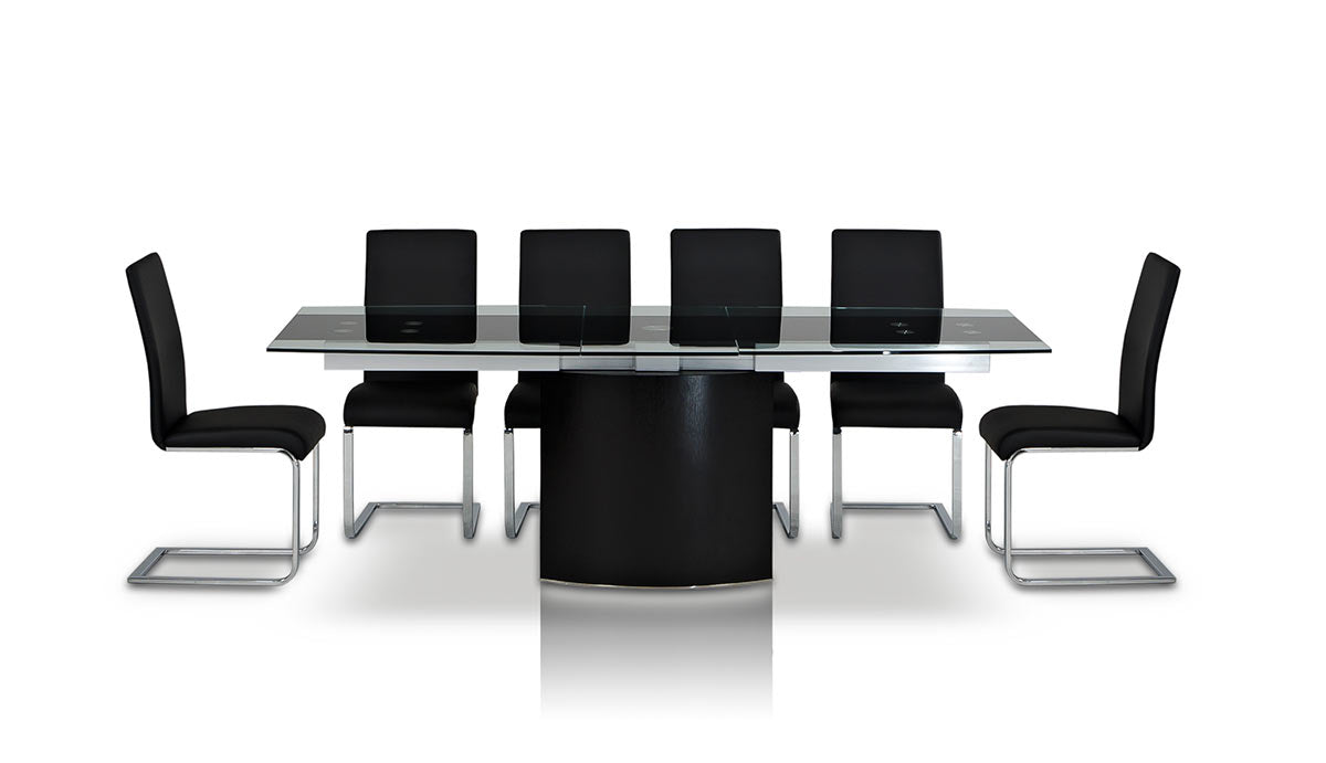 Homeroots 30" Mdf Steel And Glass Dining Table 283327 - GOLD STAR Dining