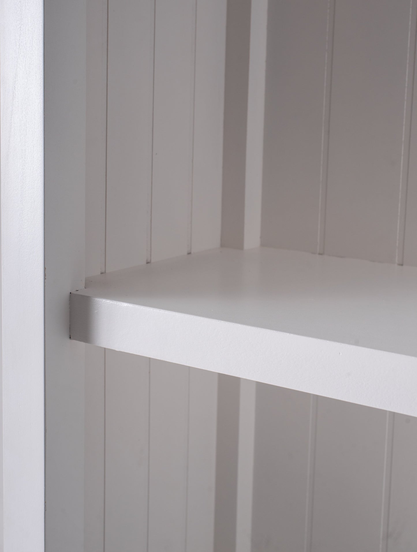 Homeroots Classic White and Glass Door Storage Cabinet 397838 - GOLD STAR Dining