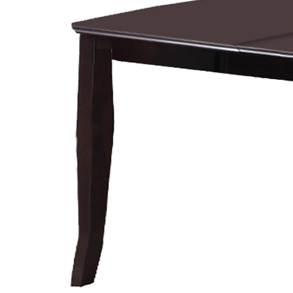Benzara Rectangular Wooden Dining Table with Butterfly Leaf and Tapered Legs, Brown BM171275 - GOLD STAR Dining