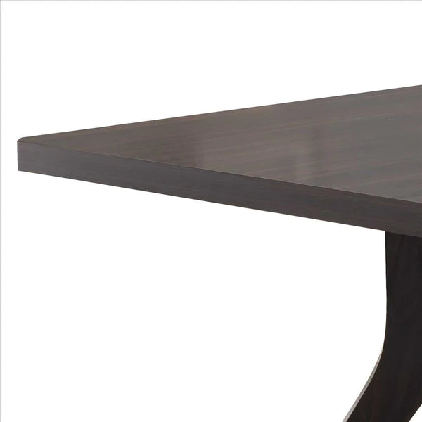 Benzara Dining Table with Wooden Top and Angled Legs, Brown BM240835 - GOLD STAR Dining