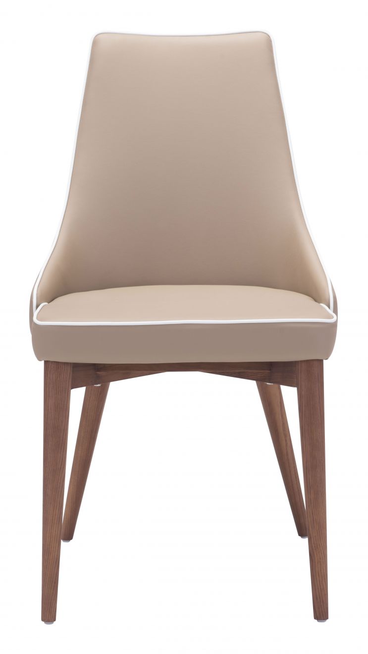 ZuoMod Moor Dining Chair (Set of 2) Beige 100277