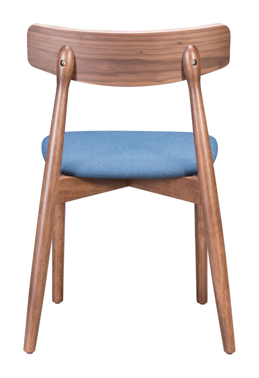 ZuoMod Newman Dining Chair (Set of 2) Walnut & Gray / Walnut & Blue