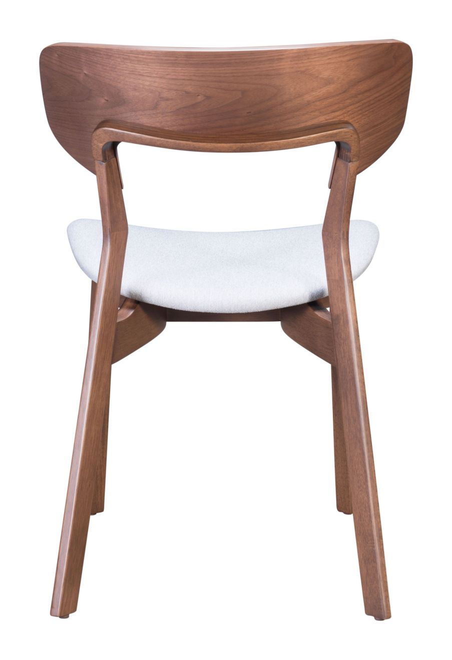 ZuoMod Russell Dining Chair (Set of 2) Walnut & Light Gray 100979