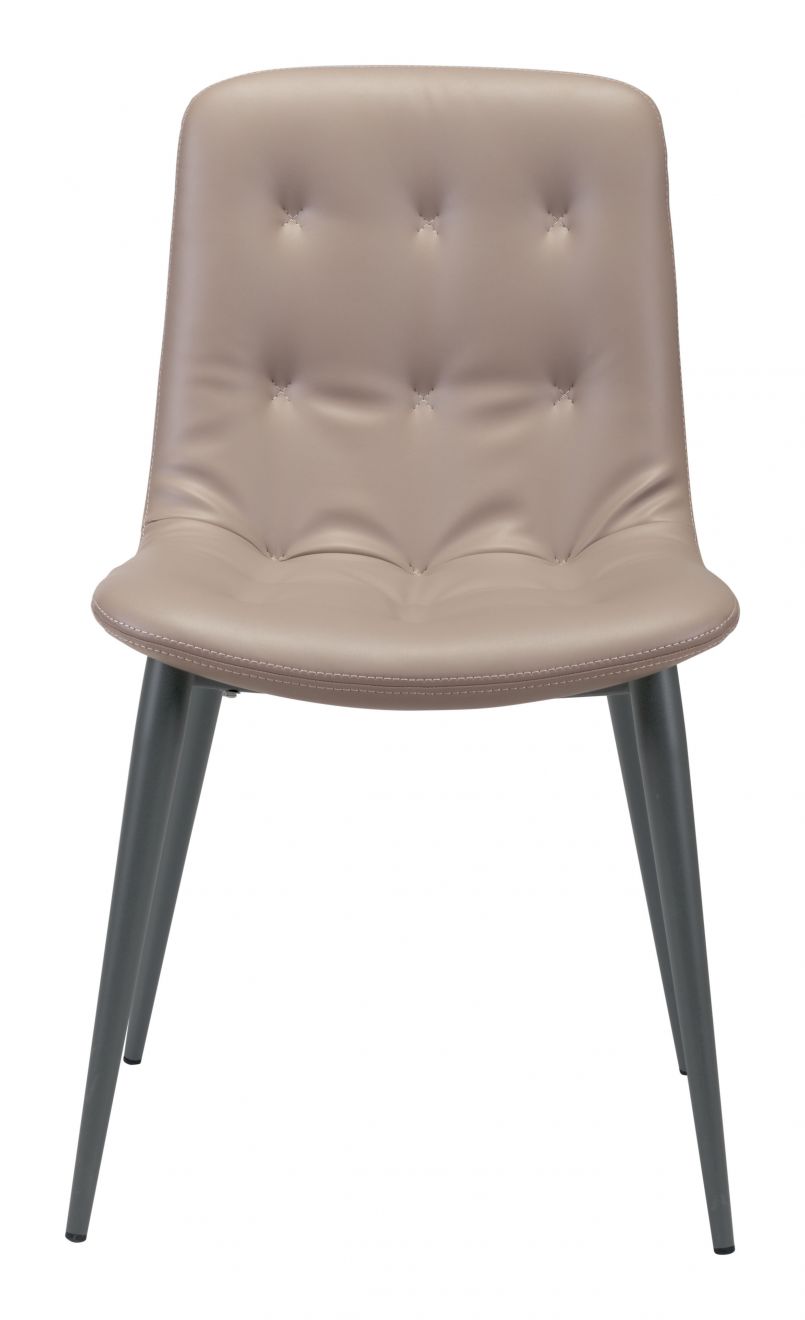 ZuoMod Tangiers Dining Chair (Set of 2) Taupe 101082