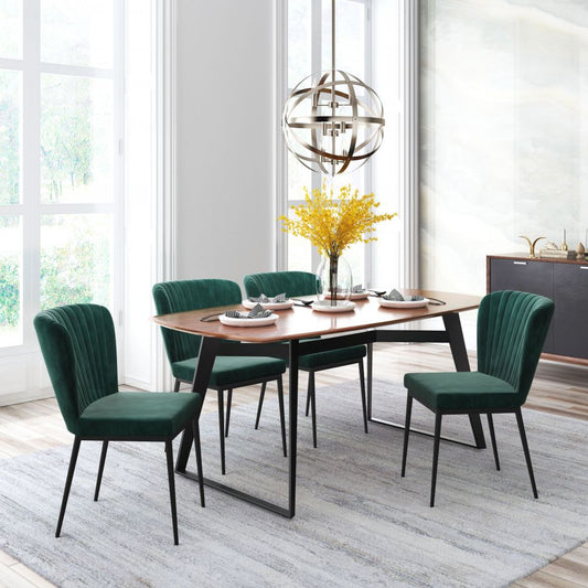 ZuoMod Tolivere Dining Chair (Set of 2) Green 101100