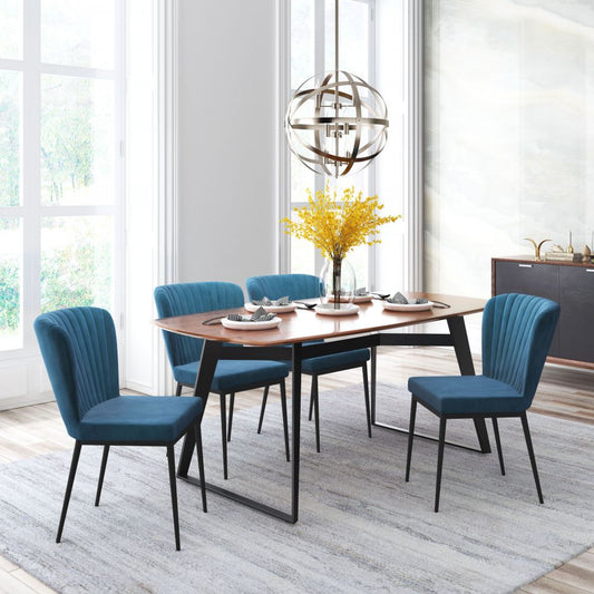 ZuoMod Tolivere Dining Chair (Set of 2) Blue 101102