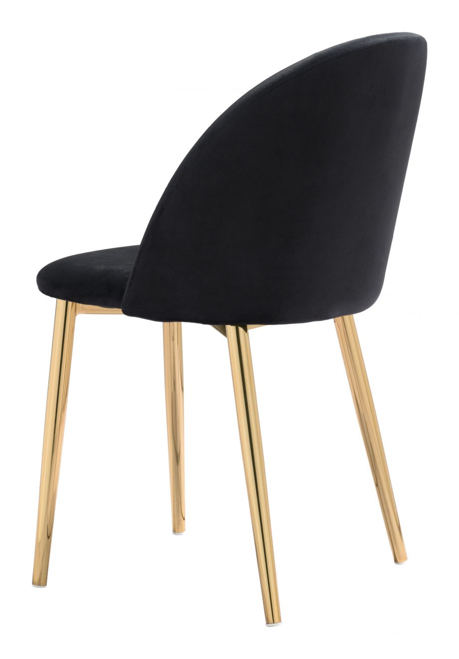 ZuoMod Cozy Dining Chair (Set of 2) Black & Gold 101556