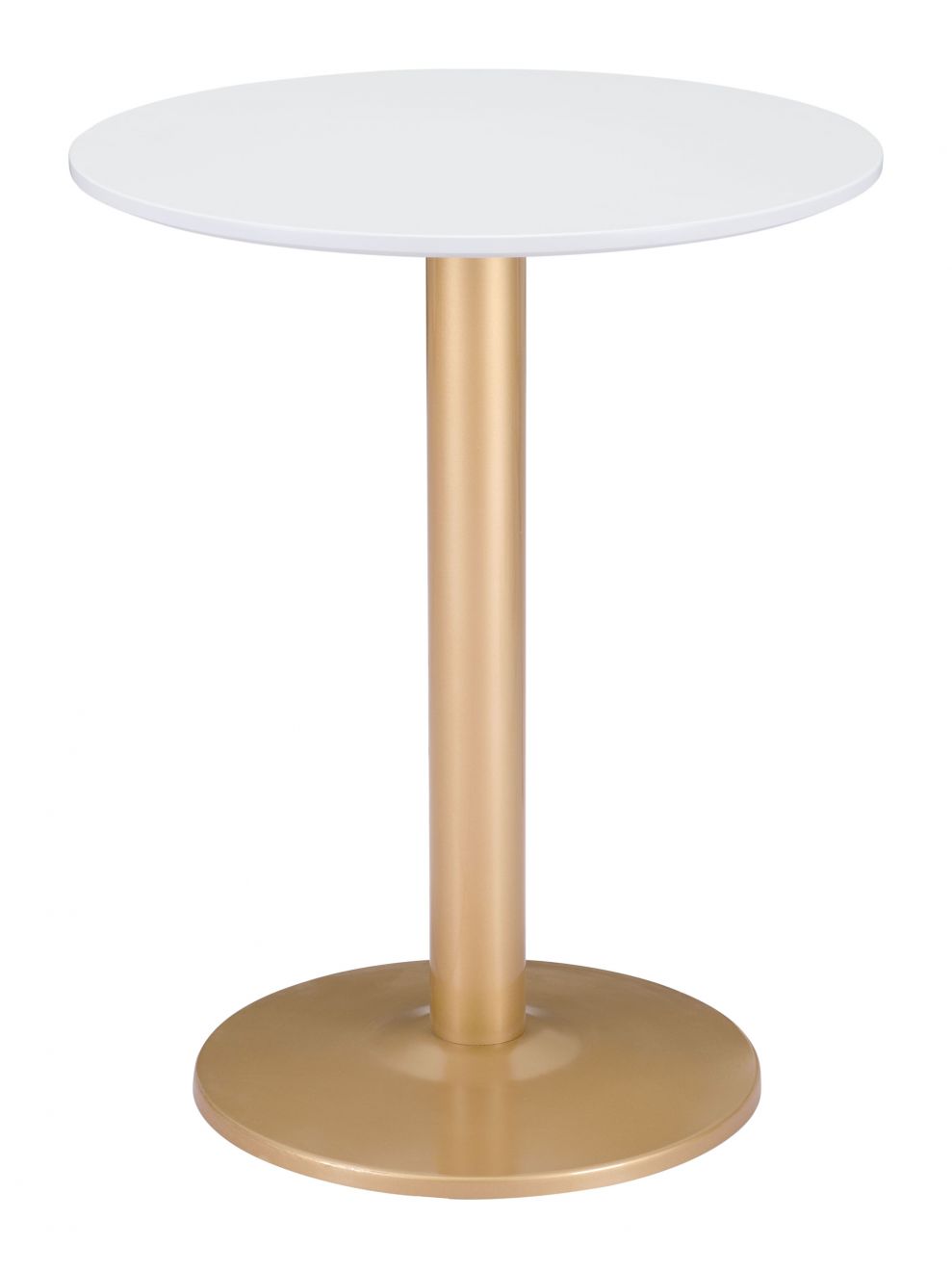 ZuoMod Alto Bistro Table White & Gold 101570