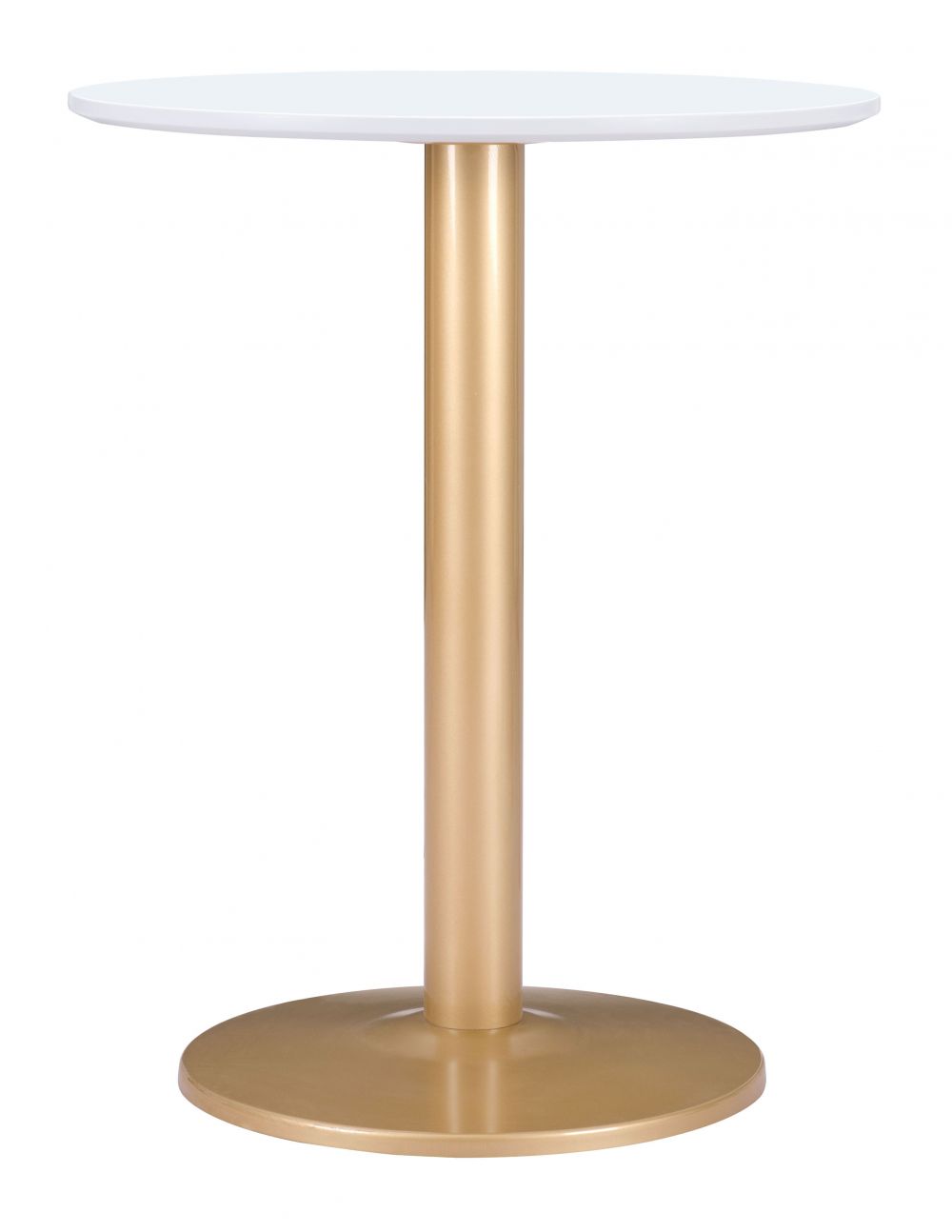 ZuoMod Alto Bistro Table White & Gold 101570