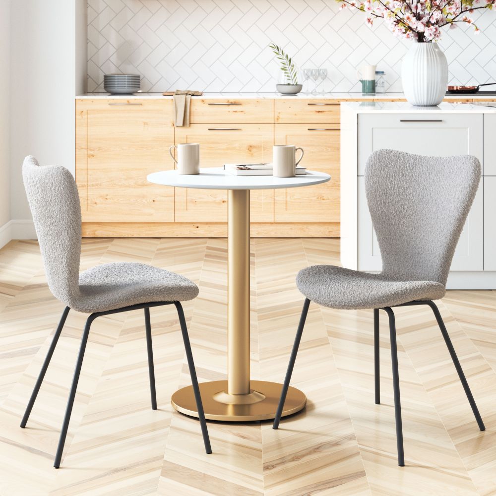 ZuoMod Alto Bistro Table White & Gold 101570