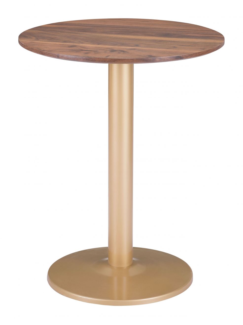 ZuoMod Alto Bistro Table Brown & Gold 101571