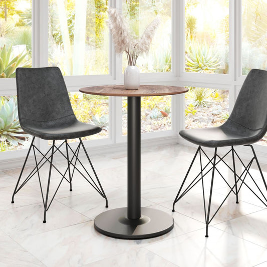 ZuoMod Alto Bistro Table Brown & Black 101740