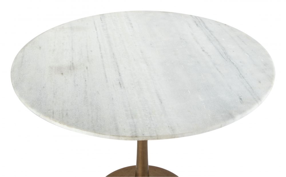 ZuoMod Fullerton Dining Table White & Gold 101842