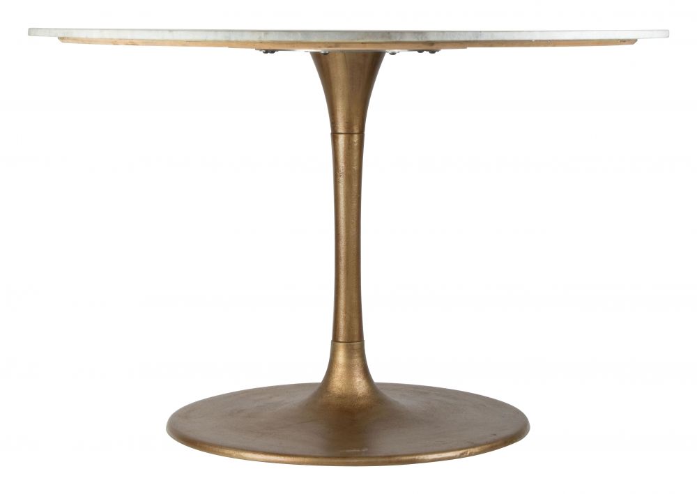 ZuoMod Ithaca Dining Table White & Gold 101845