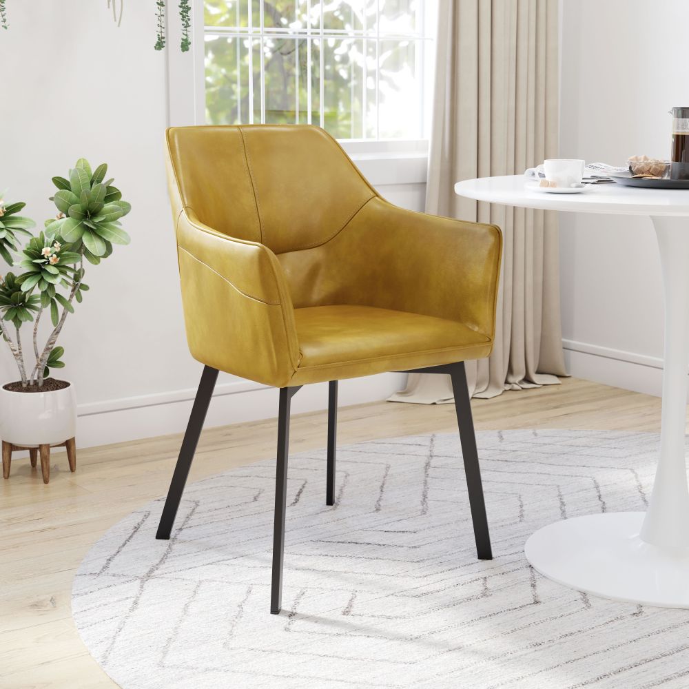 ZuoMod Loiret Dining Chair (Set of 2) Yellow 101903