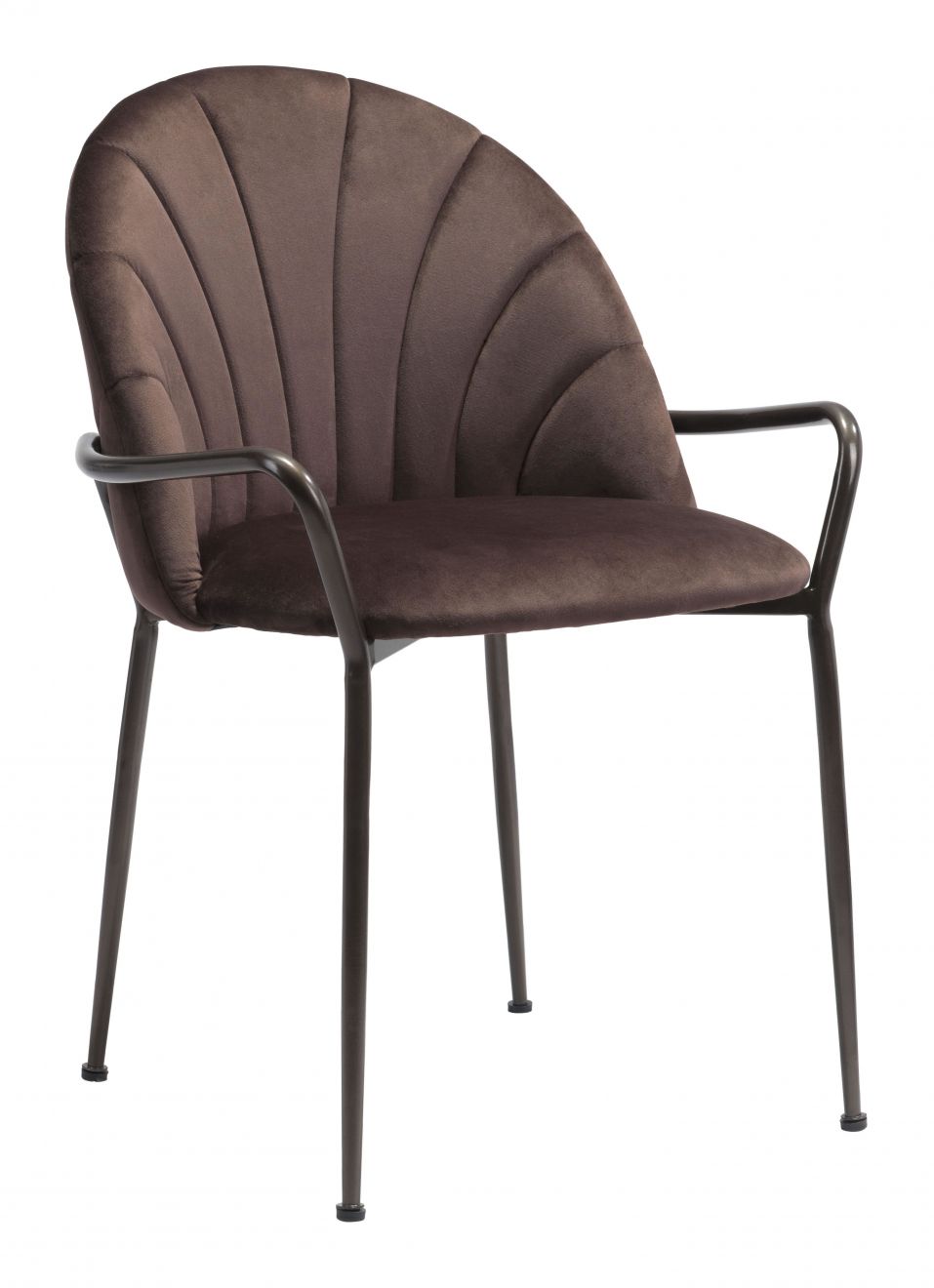 ZuoMod Kurt Dining Chair (Set of 2) Dark Brown 102082