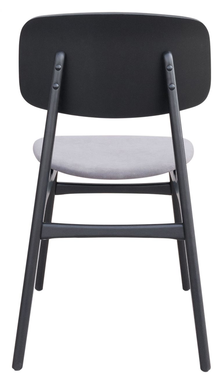 ZuoMod Othello Dining Chair (Set of 2) Light Gray & Walnut / Gray & Black