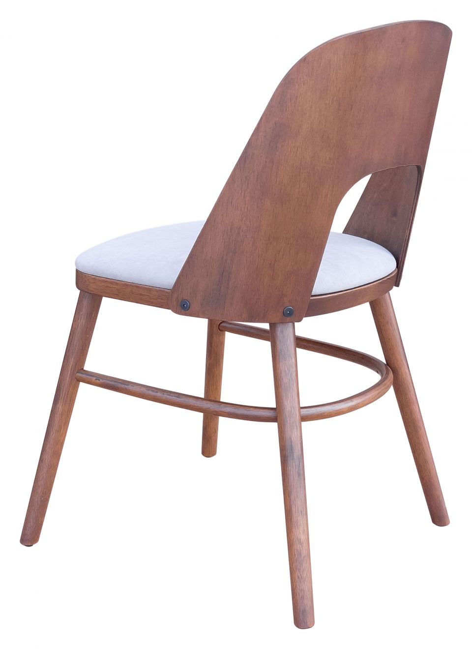 ZuoMod Iago Dining Chair (Set of 2) Light Gray & Walnut 109215