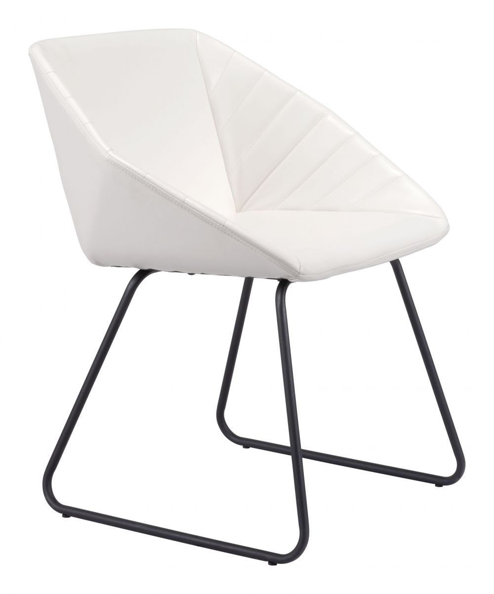 ZuoMod Miguel Dining Chair (Set of 2) White / Black