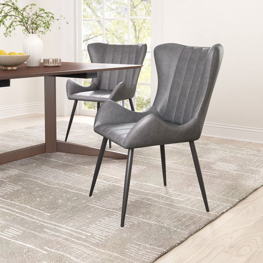 ZuoMod Alejandro Dining Chair (Set of 2) Vintage Gray 109244