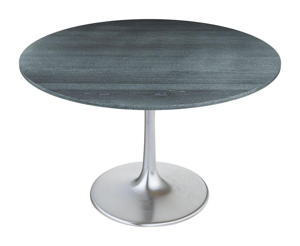 ZuoMod Metropolis Dining Table 48" Gray & Silver 109445