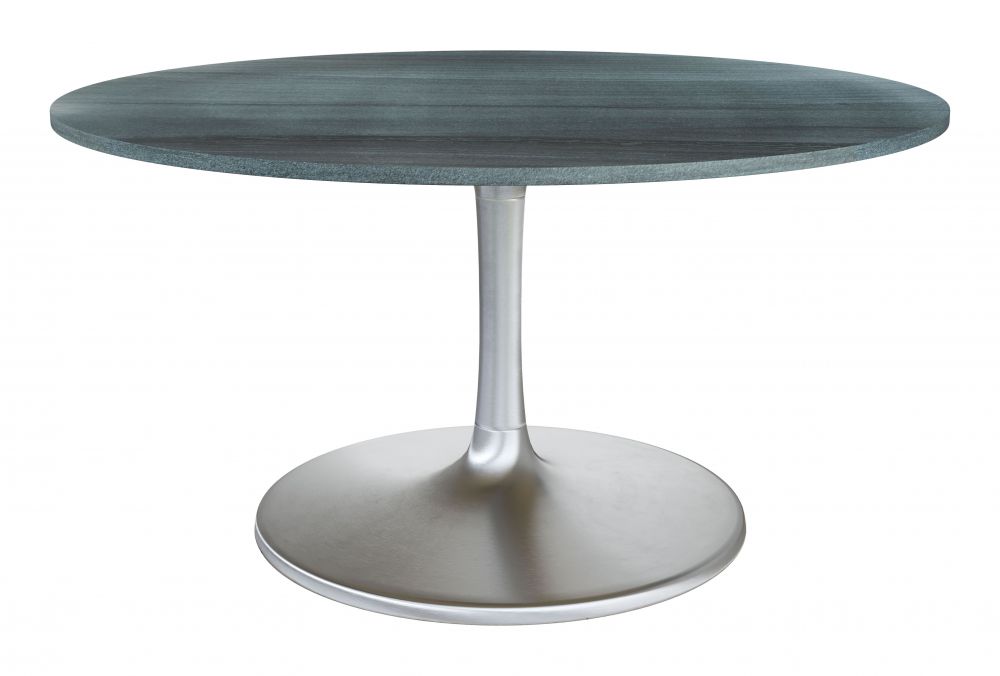 ZuoMod  Metropolis Dining Table (60") Gray & Silver 109451