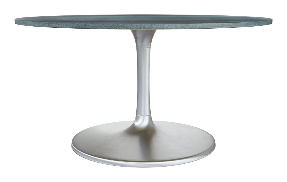 ZuoMod  Metropolis Dining Table (60") Gray & Silver 109451