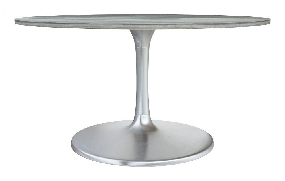 ZuoMod Star City Dining Table (60") Gray & Silver 109452