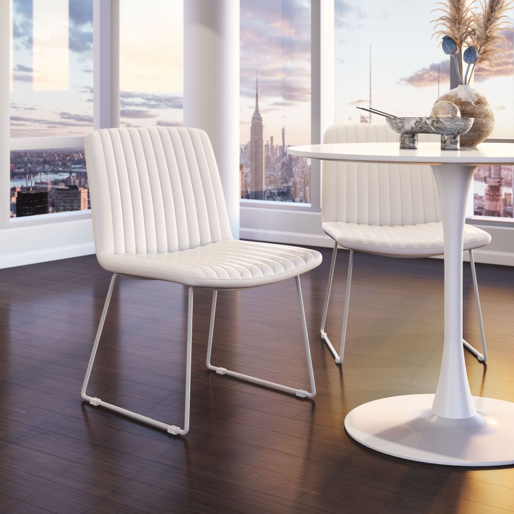 ZuoMod Joy Dining Chair (Set of 2) White 109475