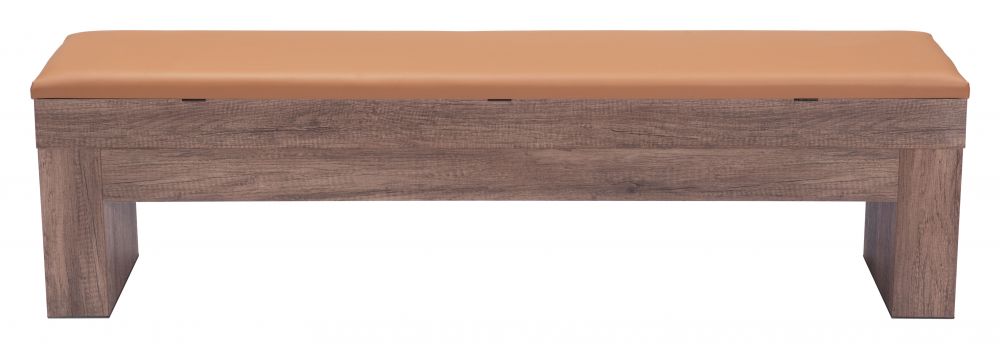 ZuoMod Bonker Storage Bench (Set of 2) Brown 109497