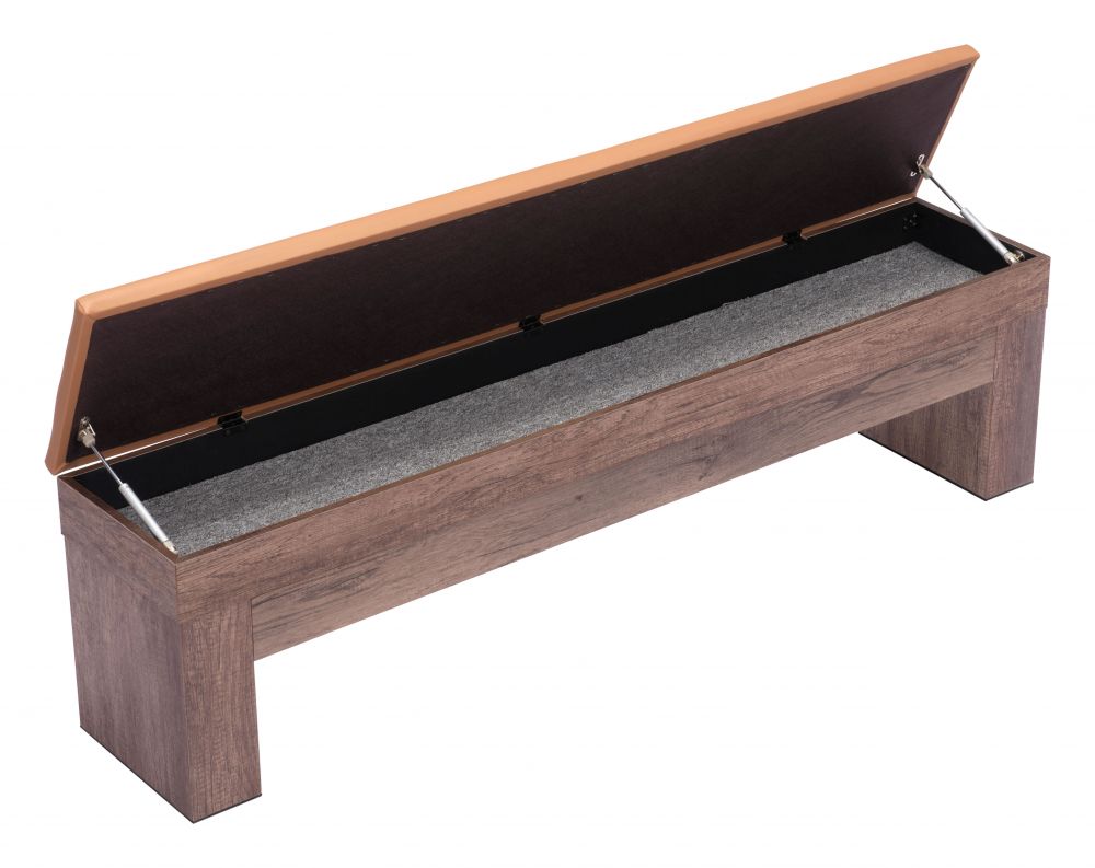 ZuoMod Bonker Storage Bench (Set of 2) Brown 109497