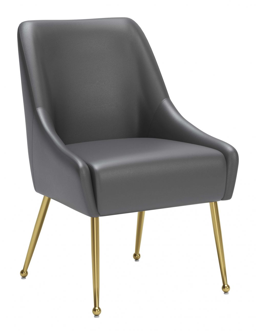 ZuoMod Maxine Dining Chair Gray & Gold 109713